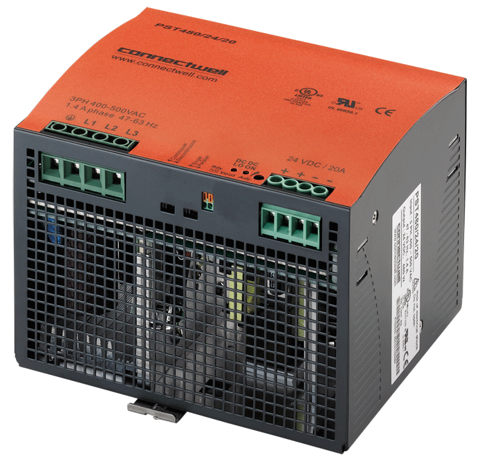 Connectwell - Standard SMPS - Three Phase Input - 48 VDC Output - PST480/48/10