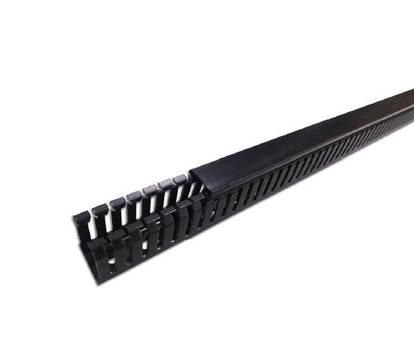 PVC Wiring Ducts Narrow Slot - Black